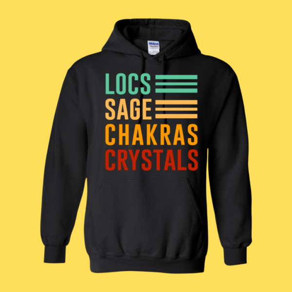 Locs Sage Chakras Crystals (Hoodie)